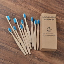 Laden Sie das Bild in den Galerie-Viewer, natürliche Zahnbürtsen aus Bambus (10er Pack)
