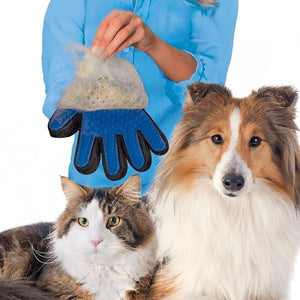 Fell-Pflege-Handschuh für Hunde und Katzen, entfernt überschüssige Haare, für ordentliches Fell