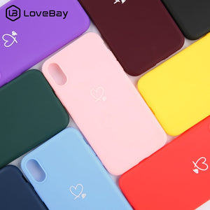 Handyhülle mit Herzmotiv in verschiedenen Farben für diverse IPhones
