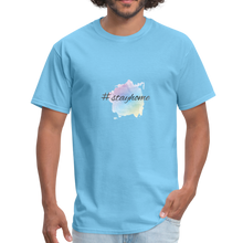 Laden Sie das Bild in den Galerie-Viewer, Men's T-Shirt #stayhome - aquatic blue