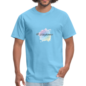 Men's T-Shirt #stayhome - aquatic blue