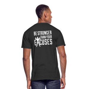 Men’s 50/50 T-Shirt "be stronger than your excuses" - black