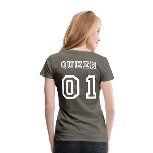 Women’s Premium T-Shirt "Queen 01" - asphalt gray