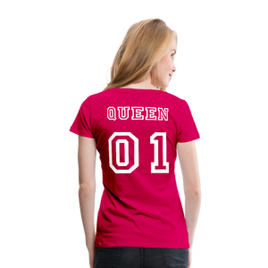 Women’s Premium T-Shirt "Queen 01" - dark pink