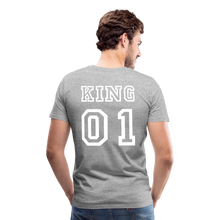 Laden Sie das Bild in den Galerie-Viewer, Men&#39;s Premium T-Shirt &quot;King 01&quot; - heather gray
