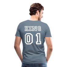 Laden Sie das Bild in den Galerie-Viewer, Men's Premium T-Shirt "King 01" - steel blue