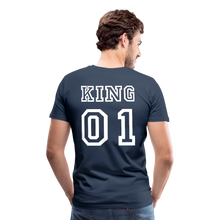 Laden Sie das Bild in den Galerie-Viewer, Men's Premium T-Shirt "King 01" - navy