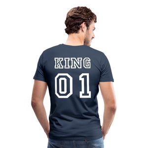 Men's Premium T-Shirt "King 01" - navy