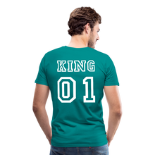 Laden Sie das Bild in den Galerie-Viewer, Men's Premium T-Shirt "King 01" - teal