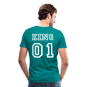 Men's Premium T-Shirt "King 01" - teal