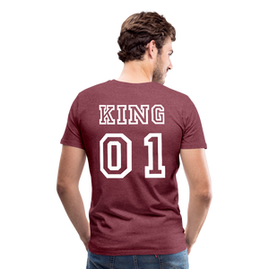 Men's Premium T-Shirt "King 01" - heather burgundy