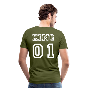 Men's Premium T-Shirt "King 01" - olive green