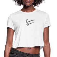Laden Sie das Bild in den Galerie-Viewer, Women's Cropped T-Shirt "Limited Edition" - white