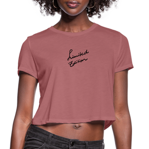 Women's Cropped T-Shirt "Limited Edition" - mauve