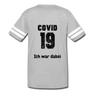Vintage Sport T-Shirt "Covid-19 Ich war dabei" - heather gray/white